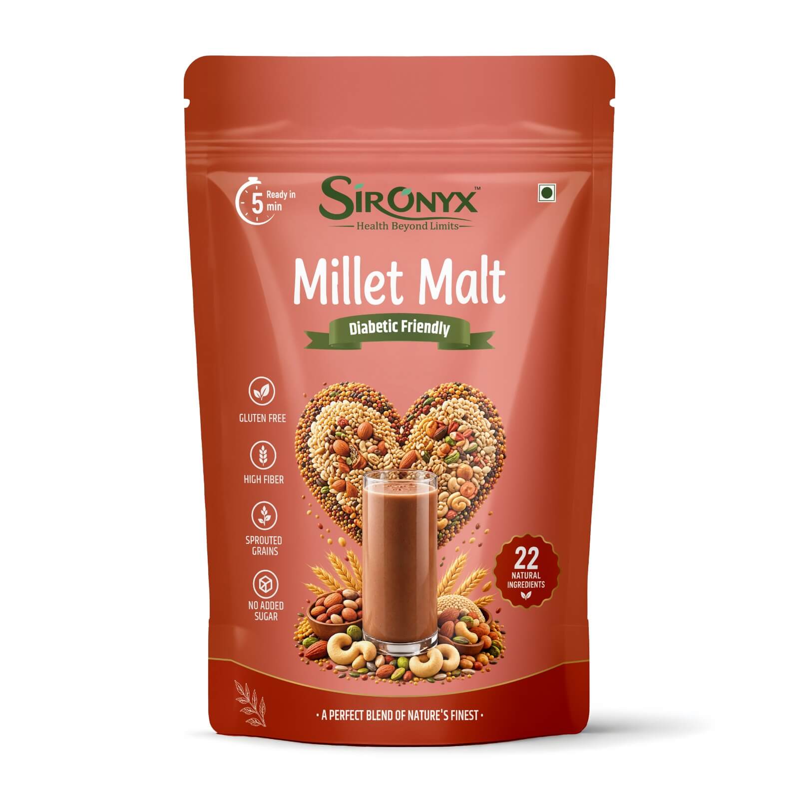 Sironyx Millet Malt – 22 Natural Ingredients | 400g
